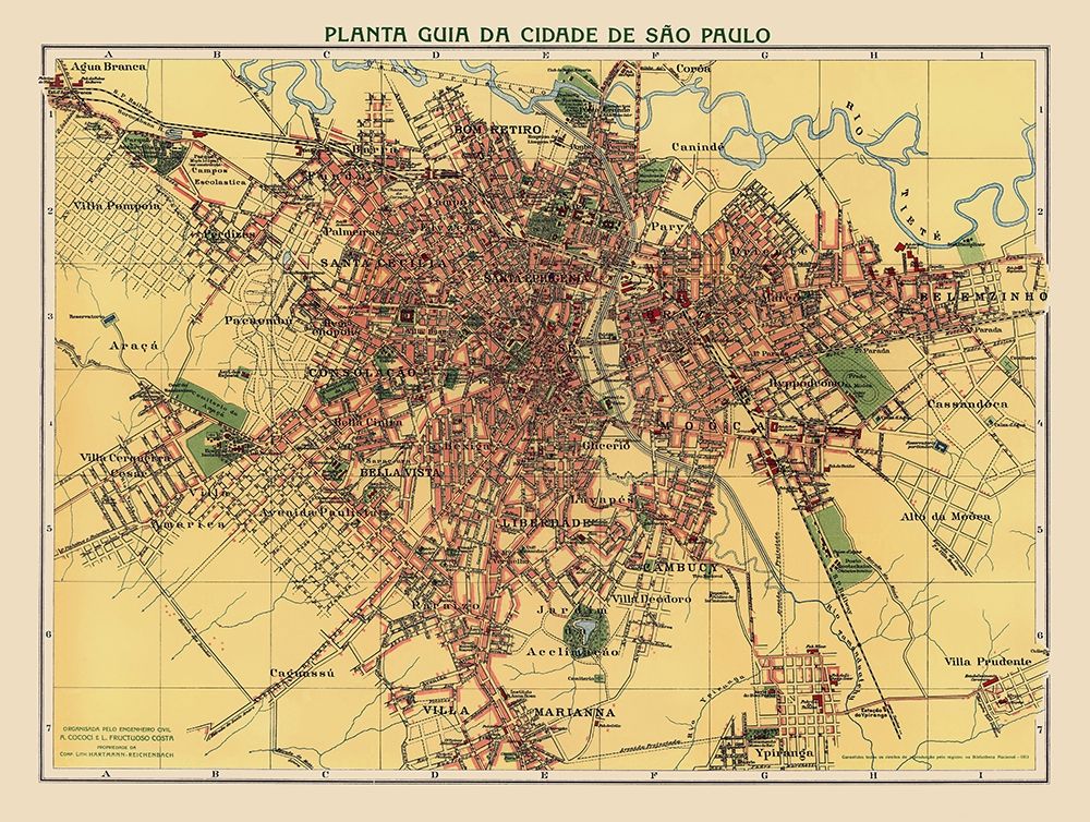 South America Sao Paulo Brazil - Hartmann 1913