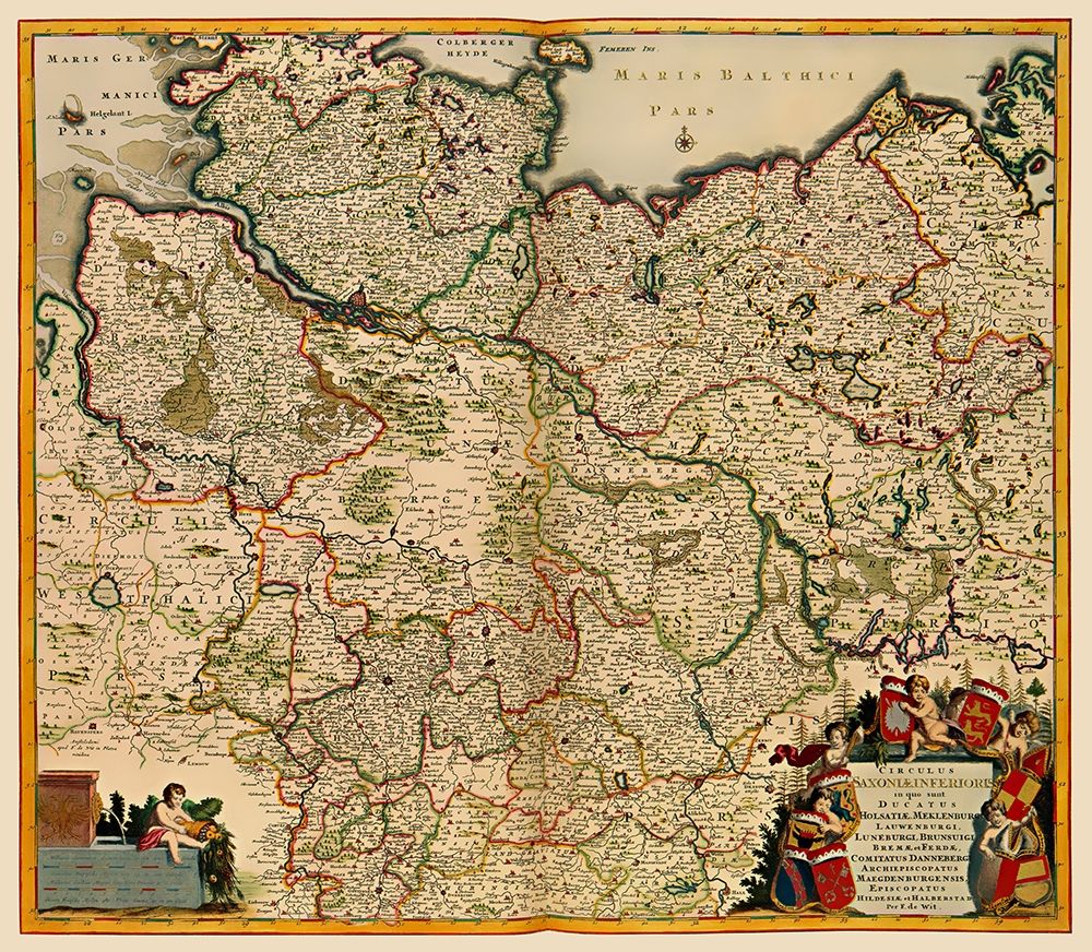 Saxony Germany - De Wit 1688