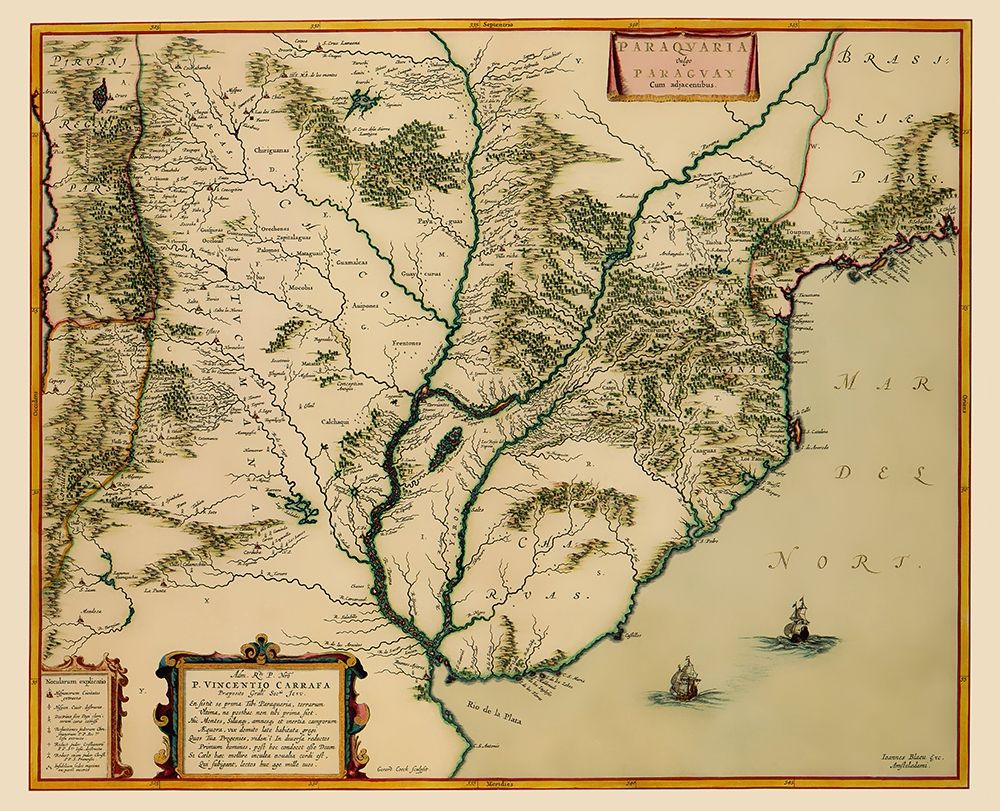Southern Coast South America - Blaeu 1662