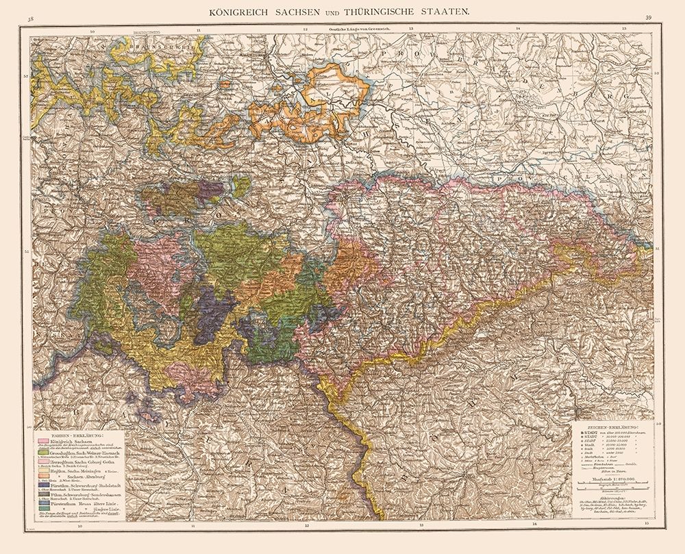 Kingdom Saxony Thuringia Region Germany