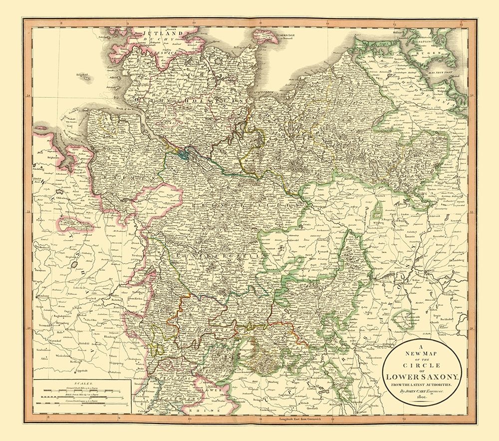 Lower Saxony Germany - Cary 1835