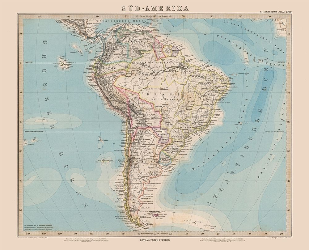 South America - Stieler 1885