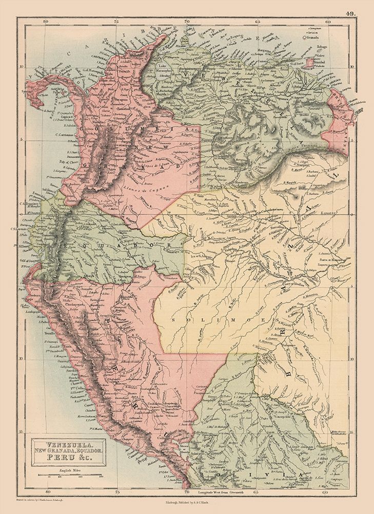 South America Venezuela Colombia Ecuador Peru