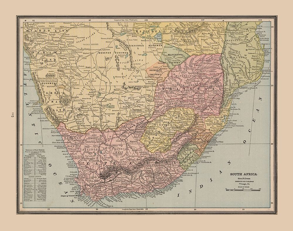 South Africa - Cram 1888