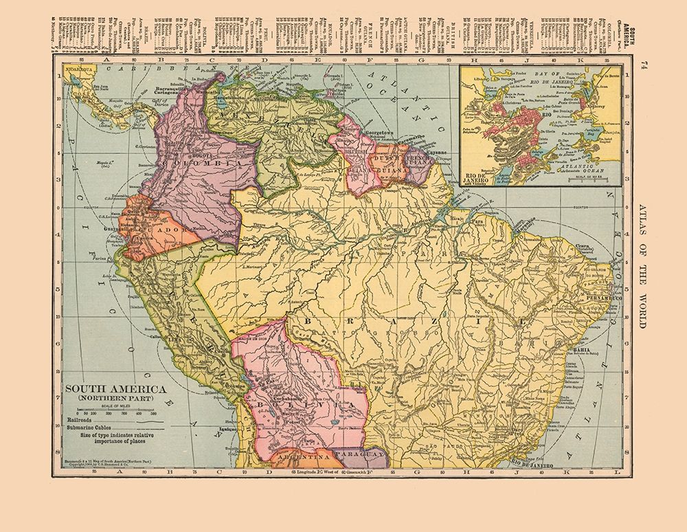 Northern South America - Hammond 1910