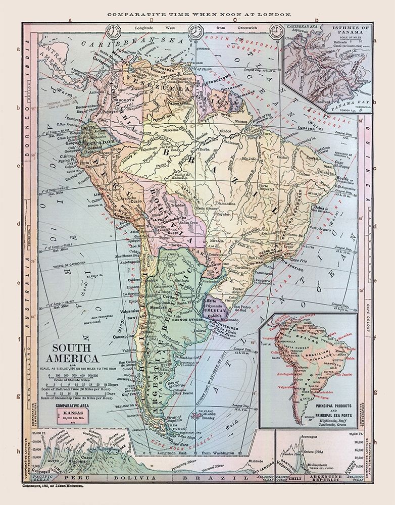 South America - Monteith 1882