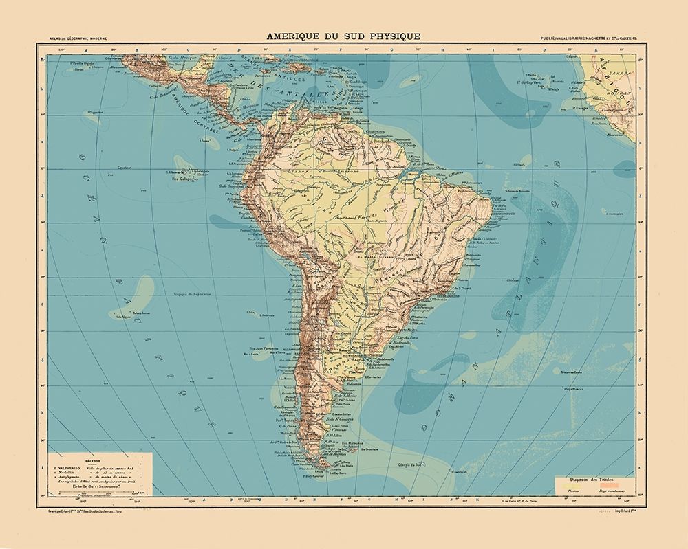 South America Physical - Schrader 1908