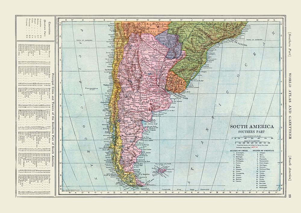 Southern South America - Reynold 1921