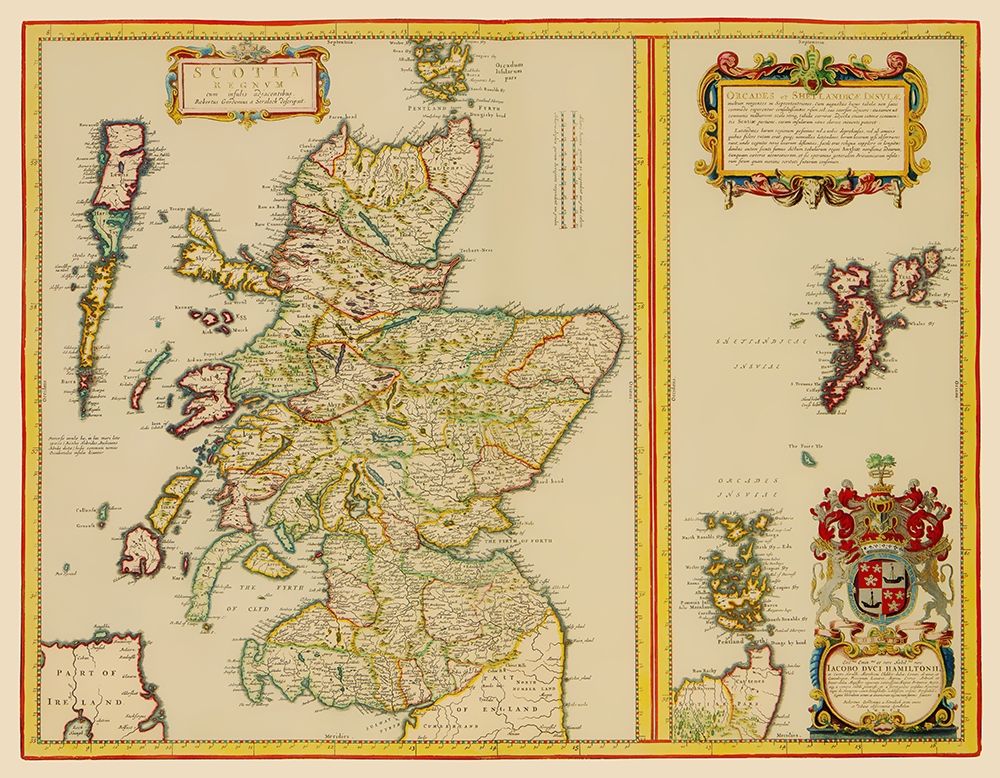 Great Britain Scotland - Blaeu 1654