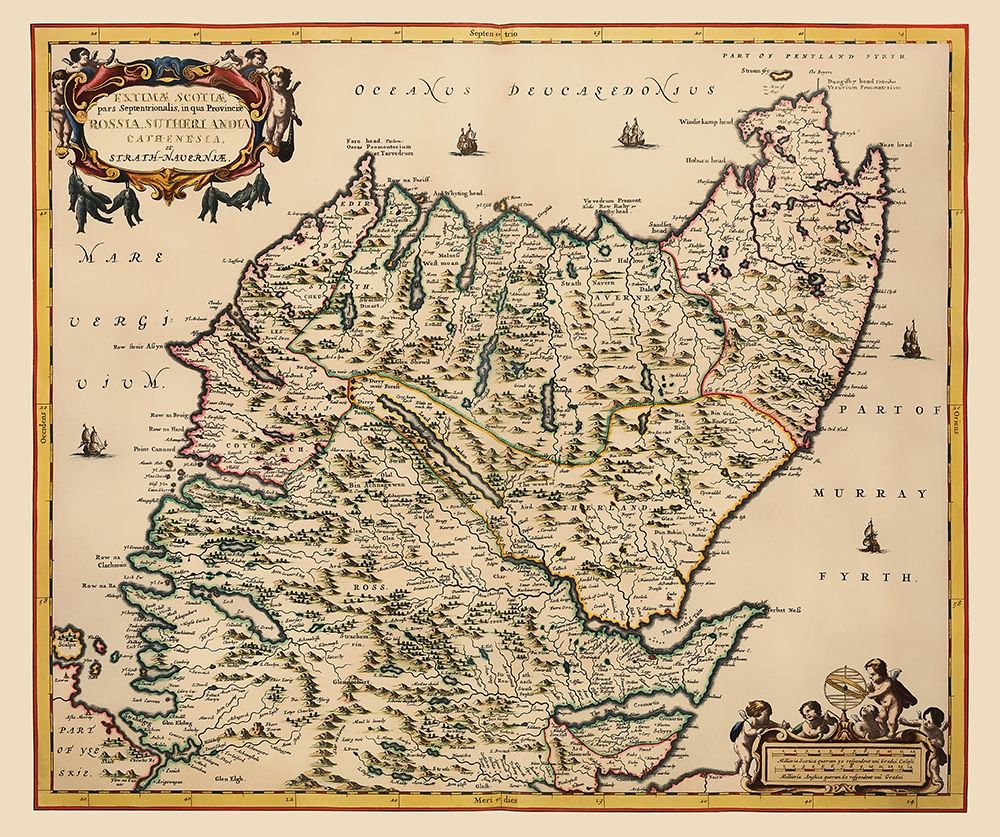 North Great Britain Scotland - Blaeu 1654