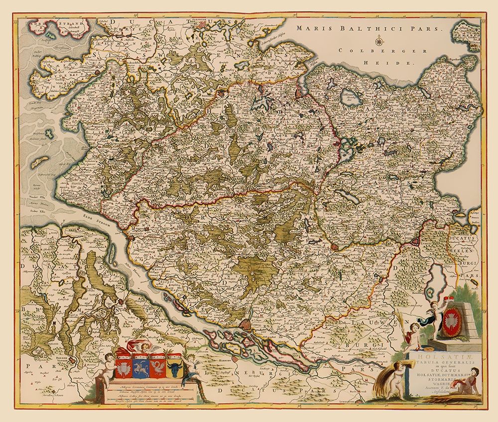 Schleswig Holstein Region Germany - De Wit 1688
