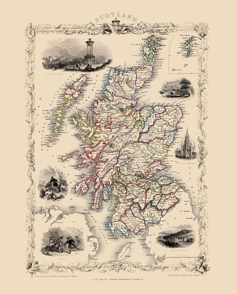 Great Britain Scotland - Tallis 1851