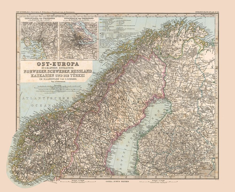 Northeast Europe - Stieler 1885