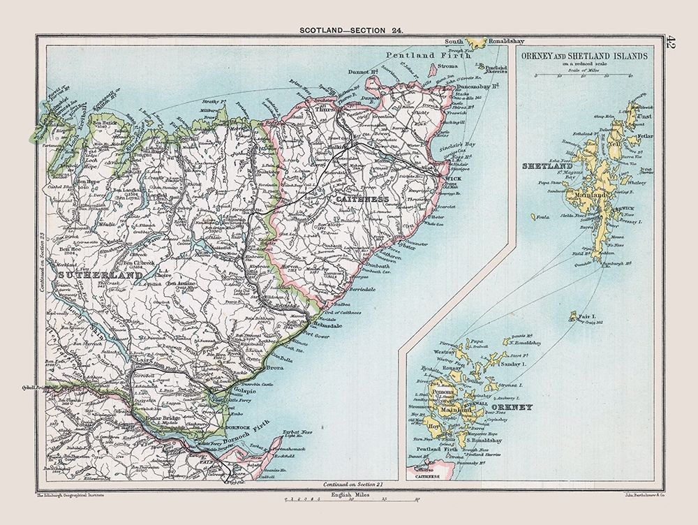 Northern Scotland - Bartholomew 1892