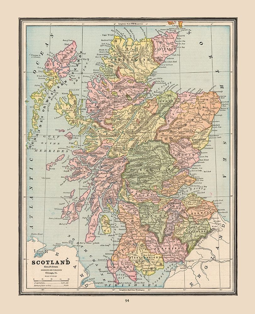 Scotland - Cram 1888