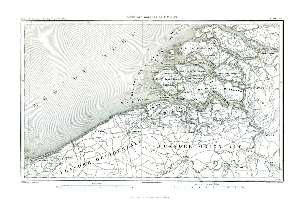 Europe Mouths of Scheldt Belgium - Thiers 1866