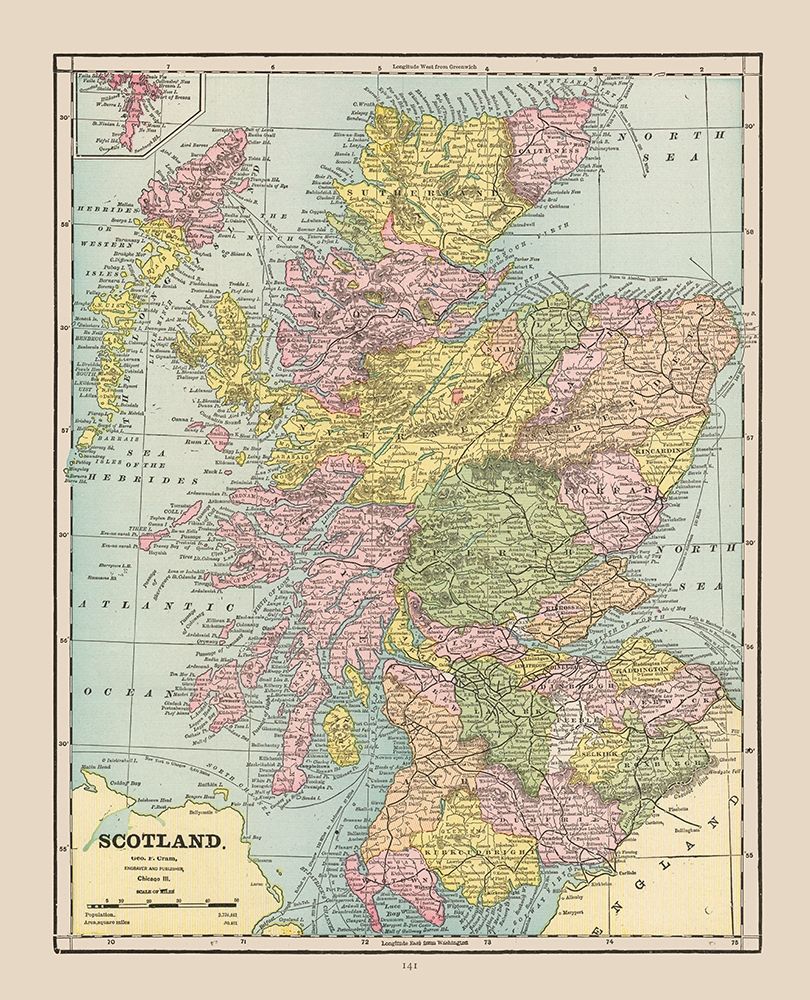 Scotland - Cram 1892