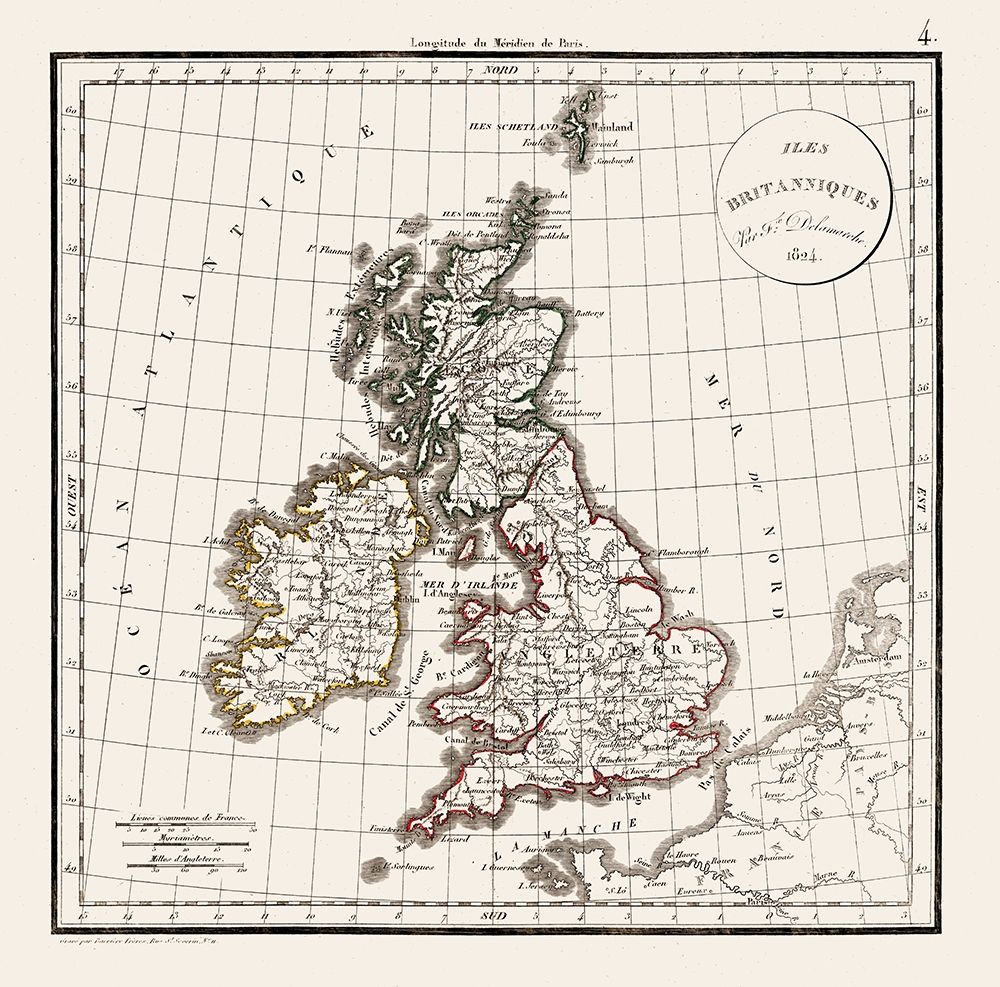 British Isles England - Delamarche 1824