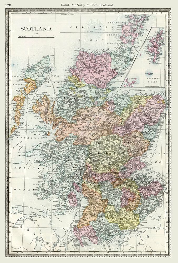Scotland - Rand McNally 1894