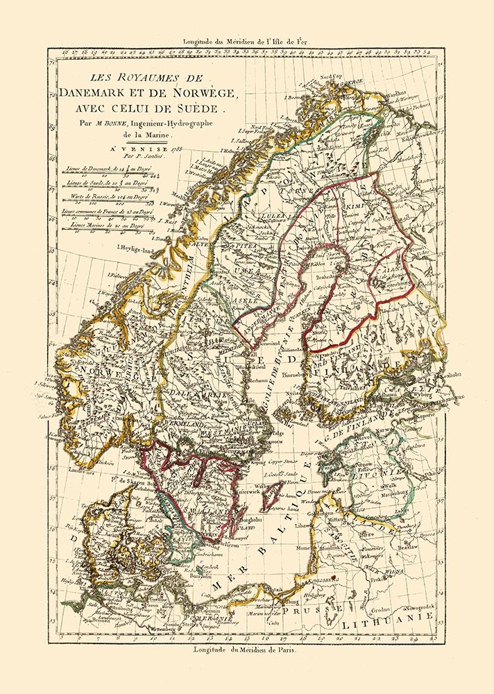 Denmark - Norway - Sweden - Santini 1794