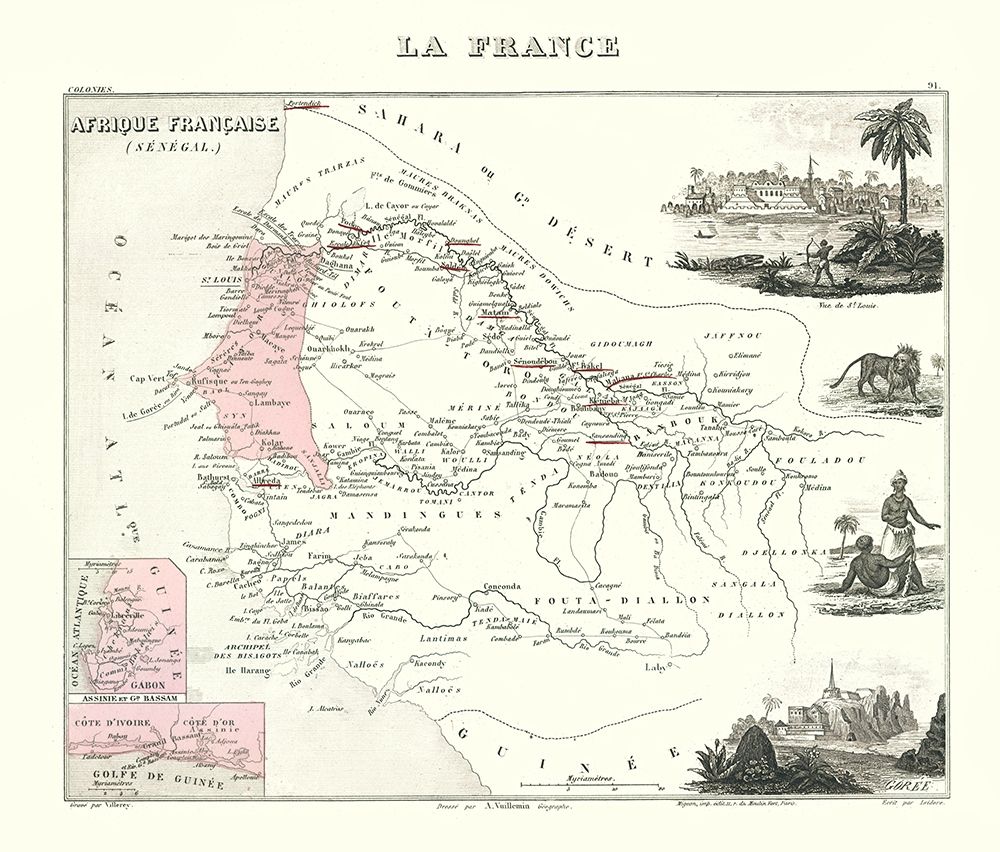 Senegal Africa - Migeon 1869