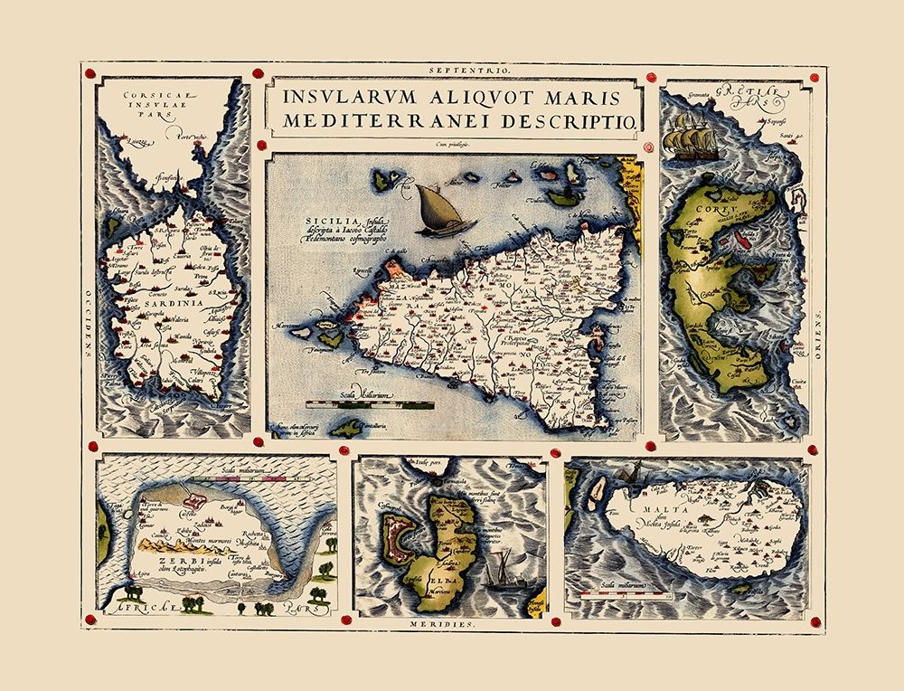 Mediterranean - Ortelius 1587