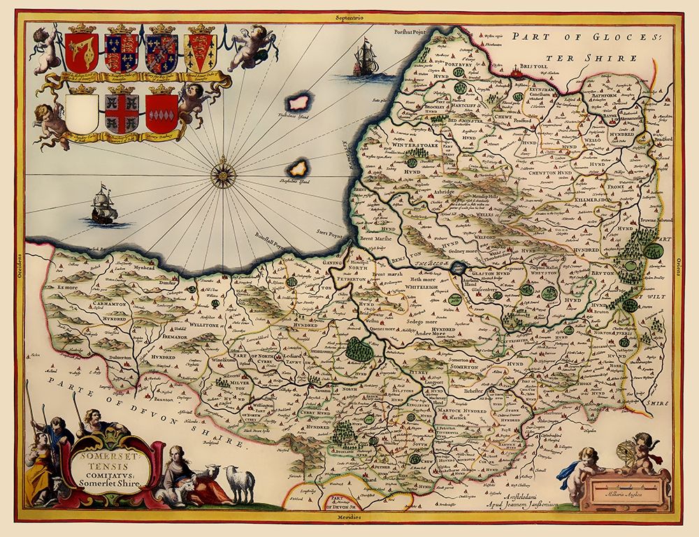 Somerset County England - Jansson 1646