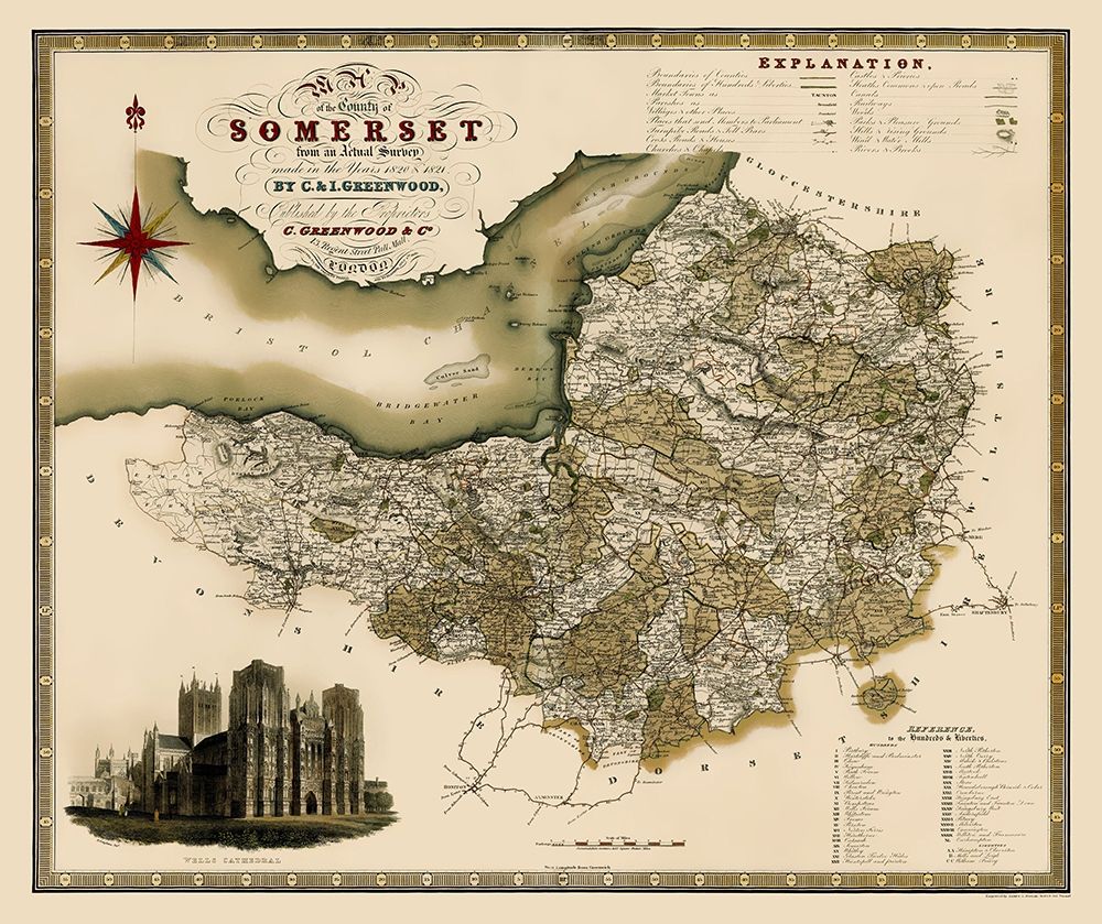 Somerset County England - Greenwood 1820