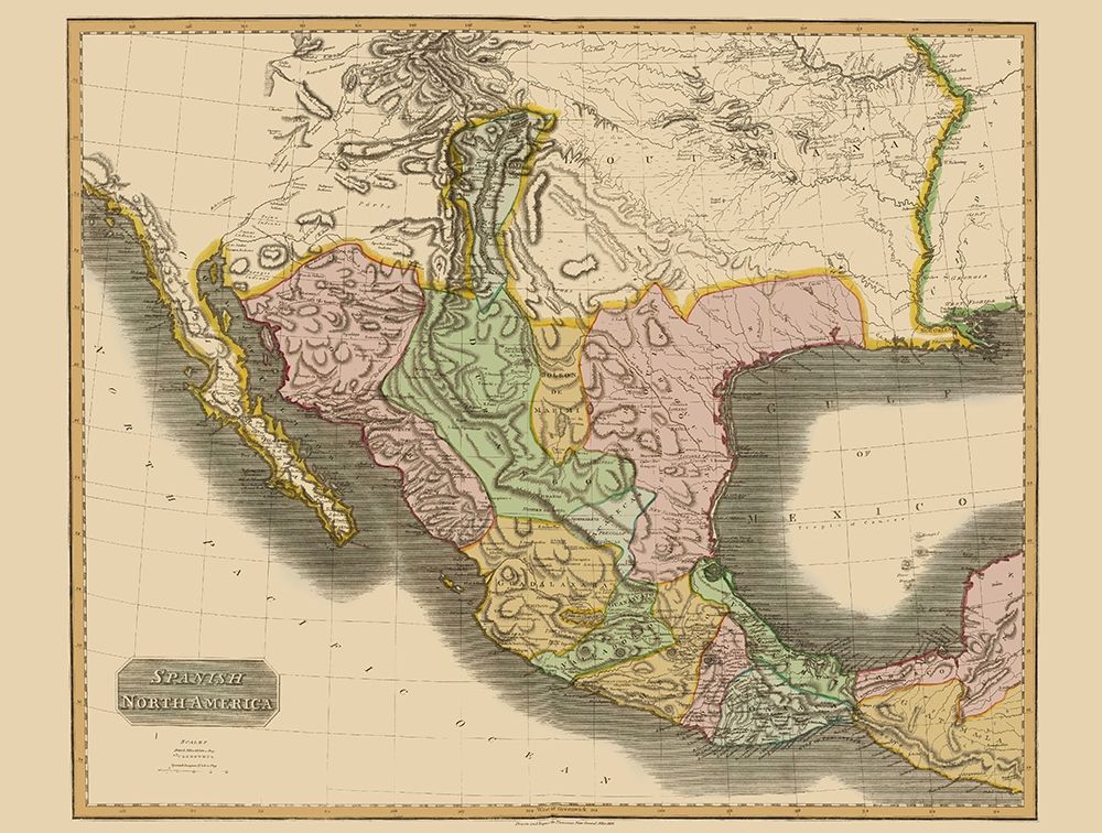 Spanish North America Mexico - Thomson 1814
