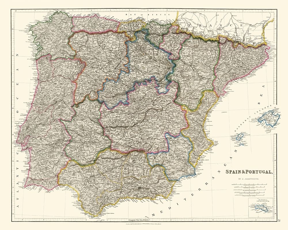 Spain Portugal - Arrowsmith 1832