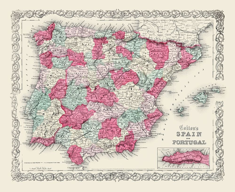 Spain Portugal - Colton 1855