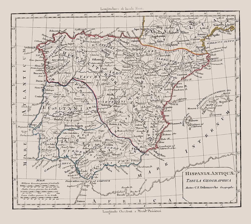 Spain Portugal - Delamarche 1790