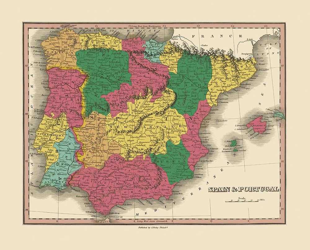 Spain Portugal - Finley 1833