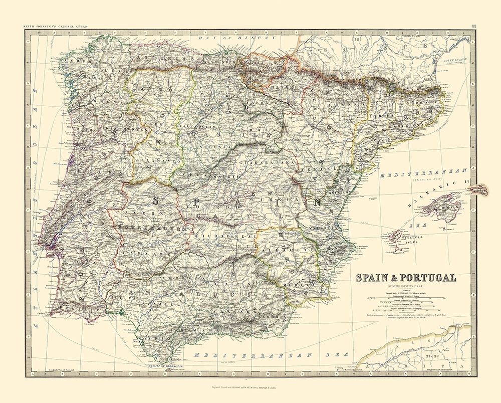 Spain Portugal - Blackwood 1861
