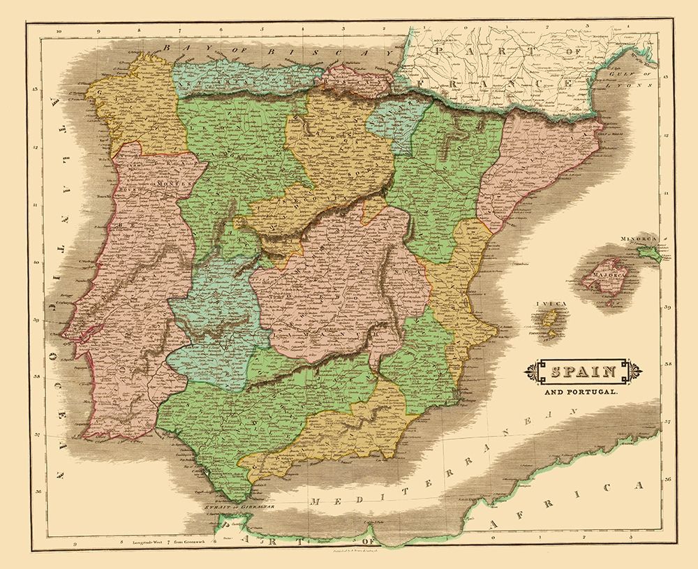 Spain Portugal - Hamilton 1831