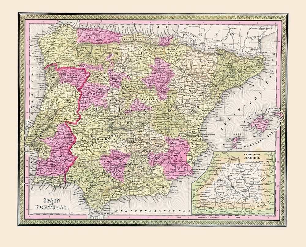 Spain Portugal - Cowperthwait 1850
