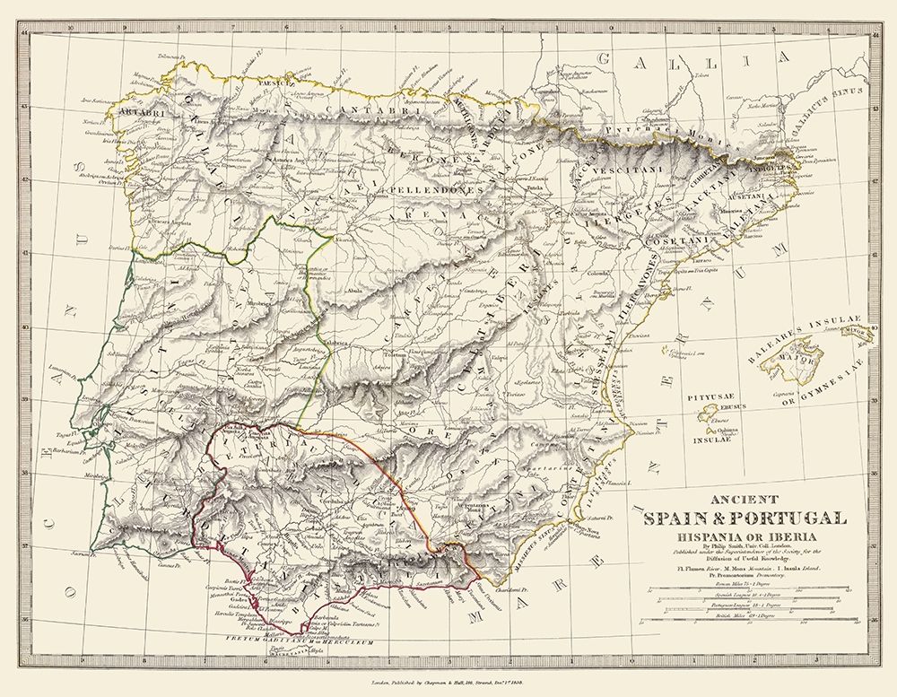Spain Portugal - Chapman 1864