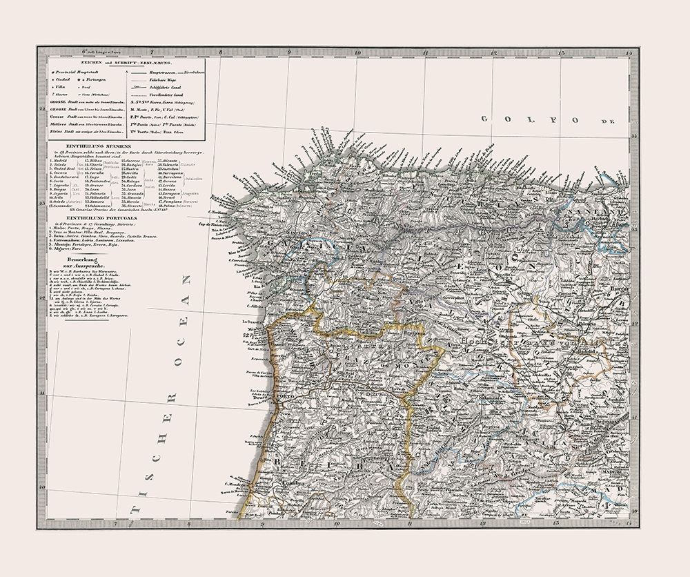 Spain Portugal - Perthes 1865