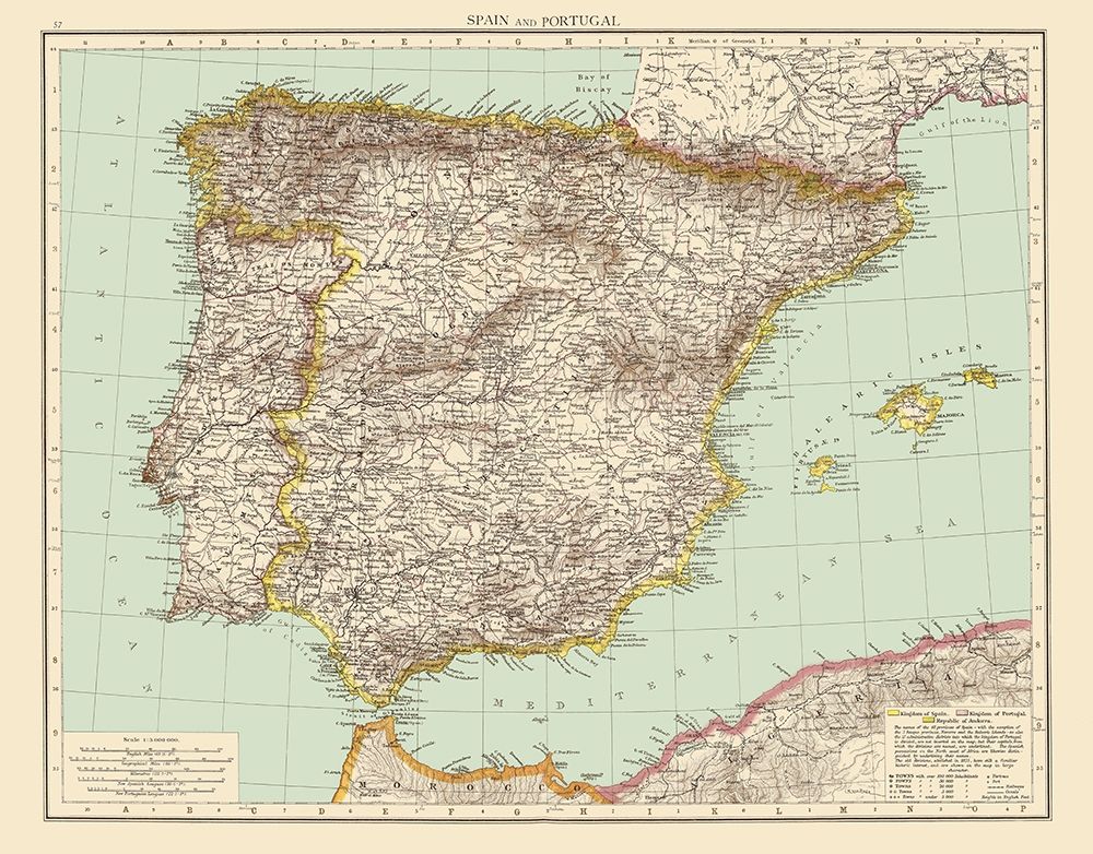 Spain Portugal - Andree 1895