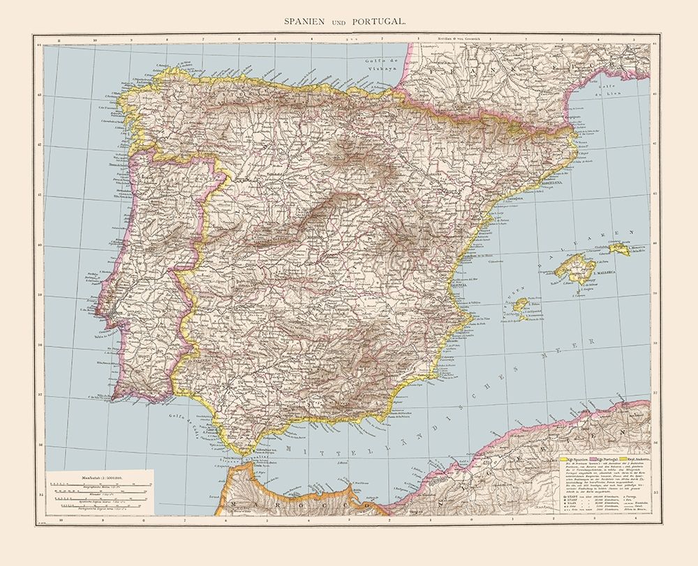 Spain Portugal - Andree 1893