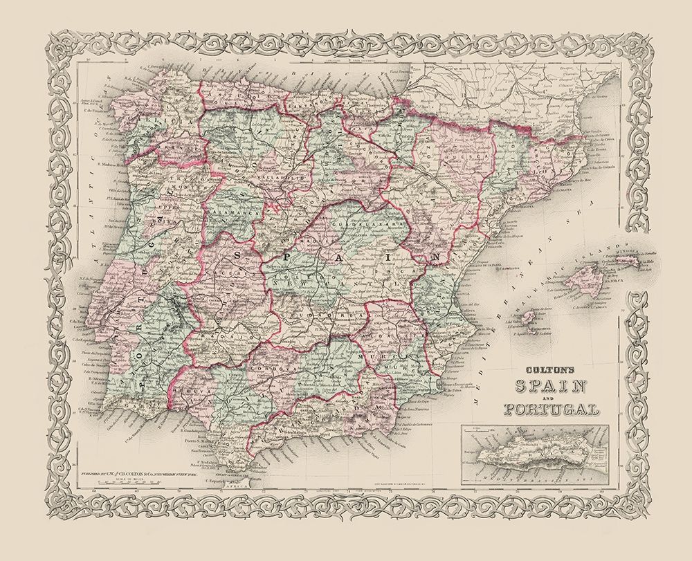 Spain Portugal - Colton 1886