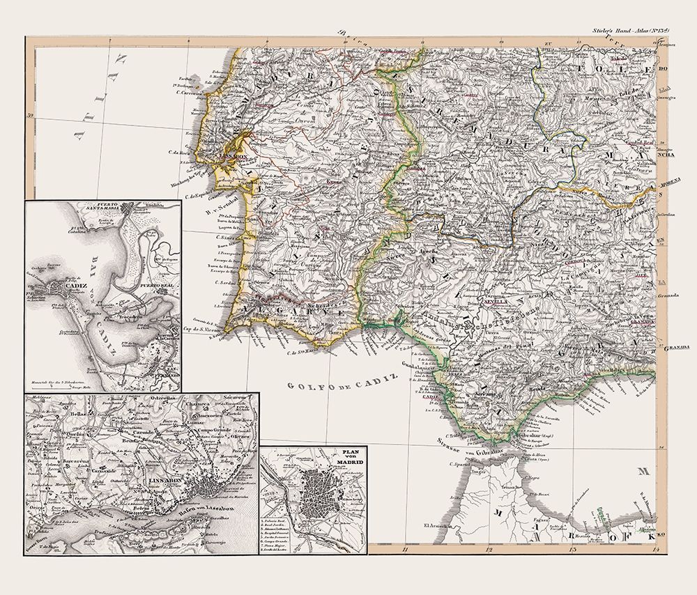 Southwest Spain Portugal - Perthes 1850