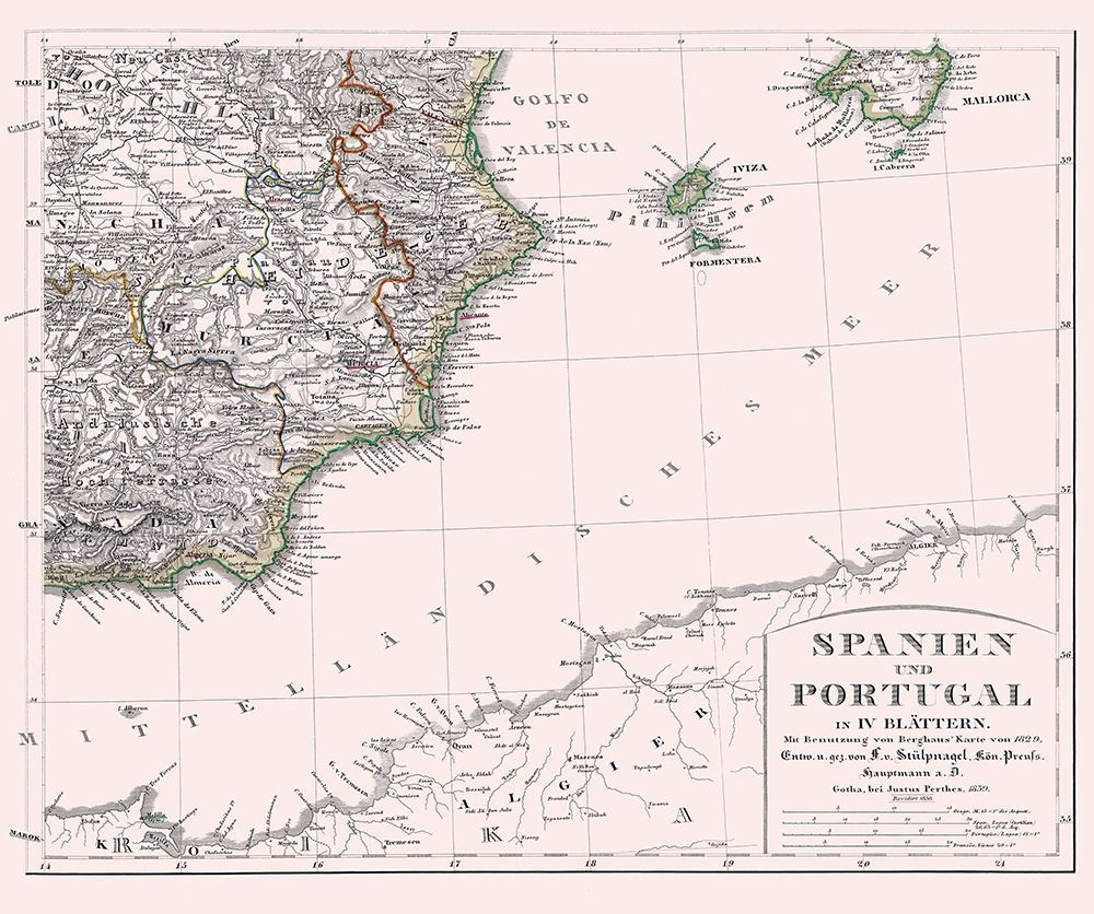 Southeast Spain Portugal - Perthes 1850