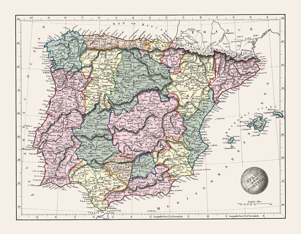 Spain Portugal - Arrowsmith 1825