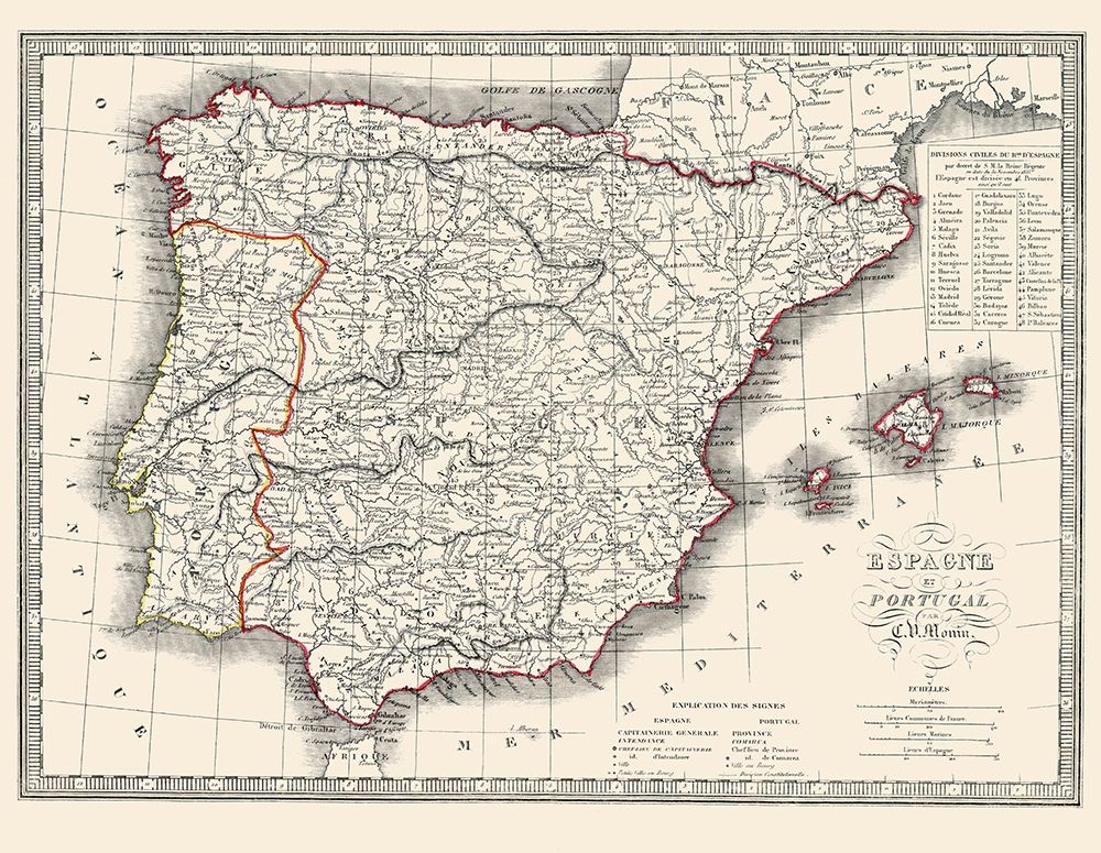 Spain Portugal - Monin 1839