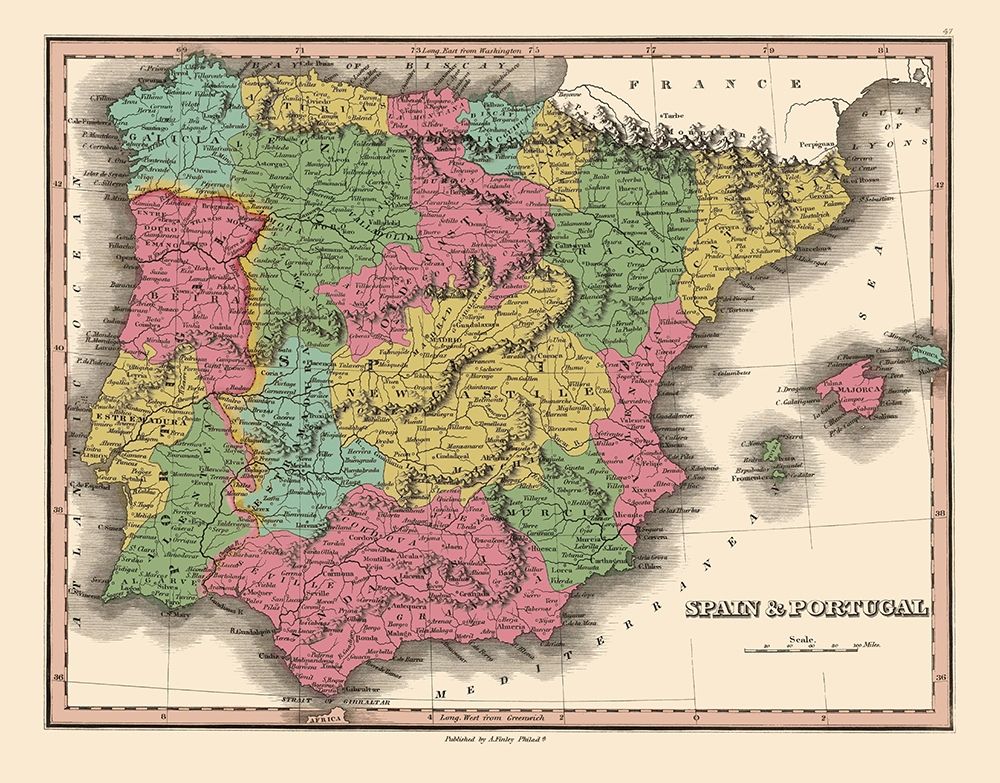 Spain Portugal - Finley 1832