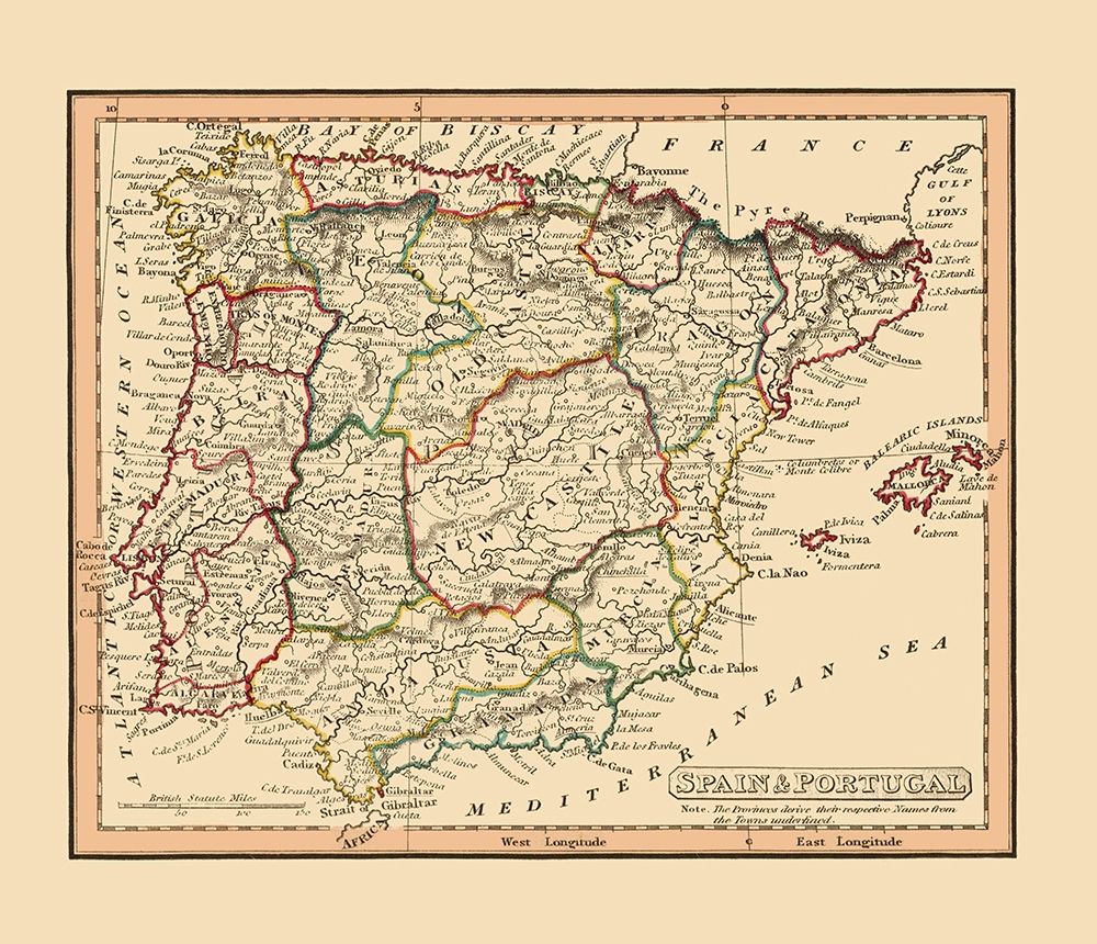 Spain Portugal - Thomas 1835