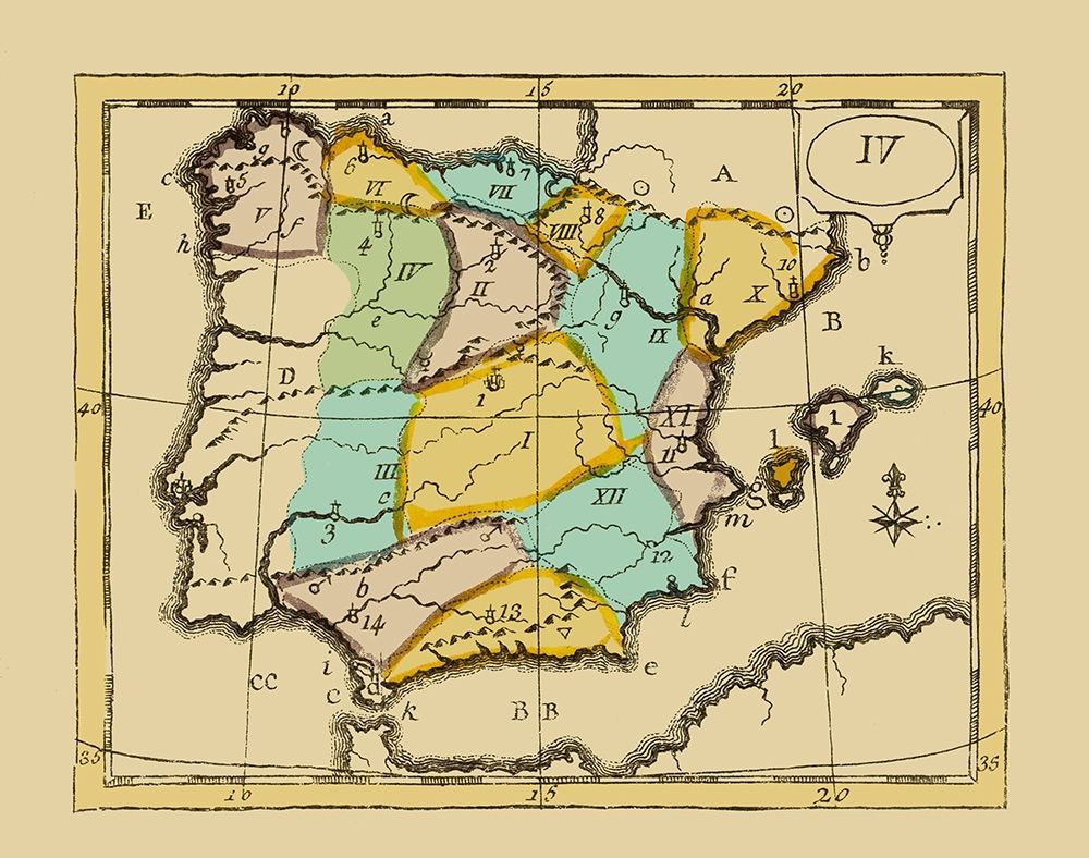 Spain Portugal - Bruyset 1784