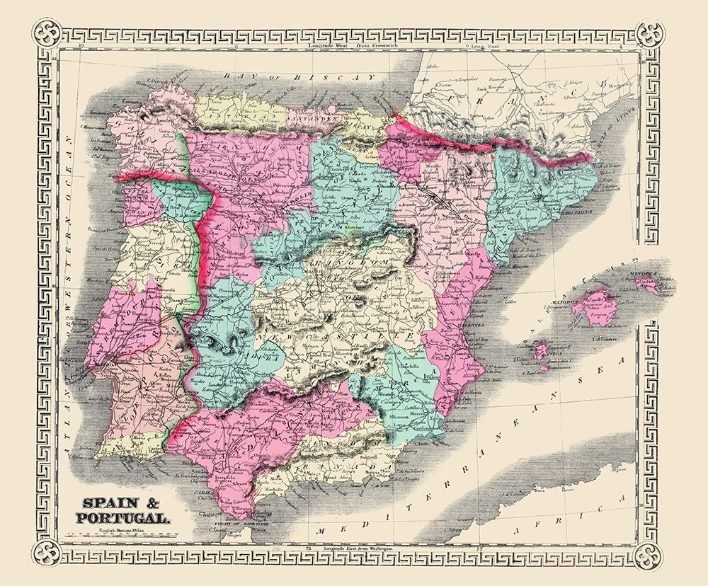 Spain Portugal - Schonberg 1865