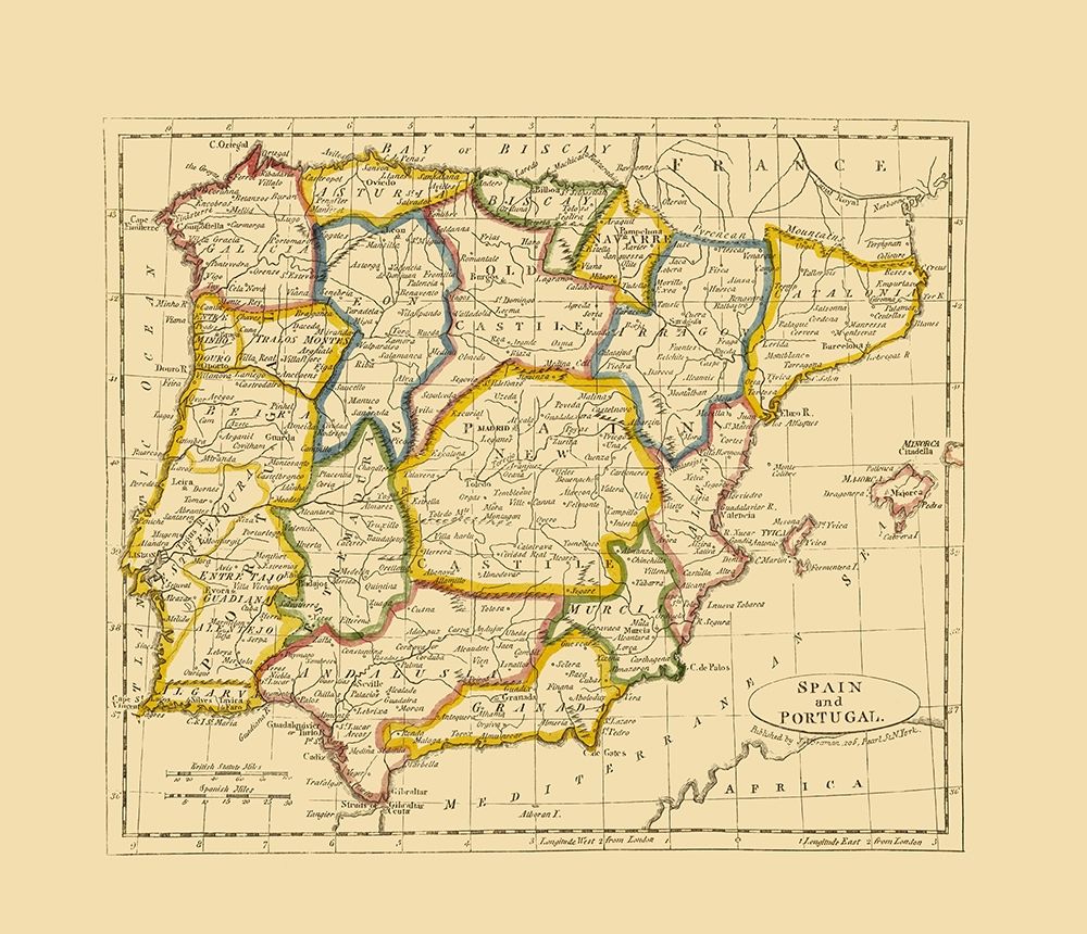 Spain Portugal - Seaman 1821